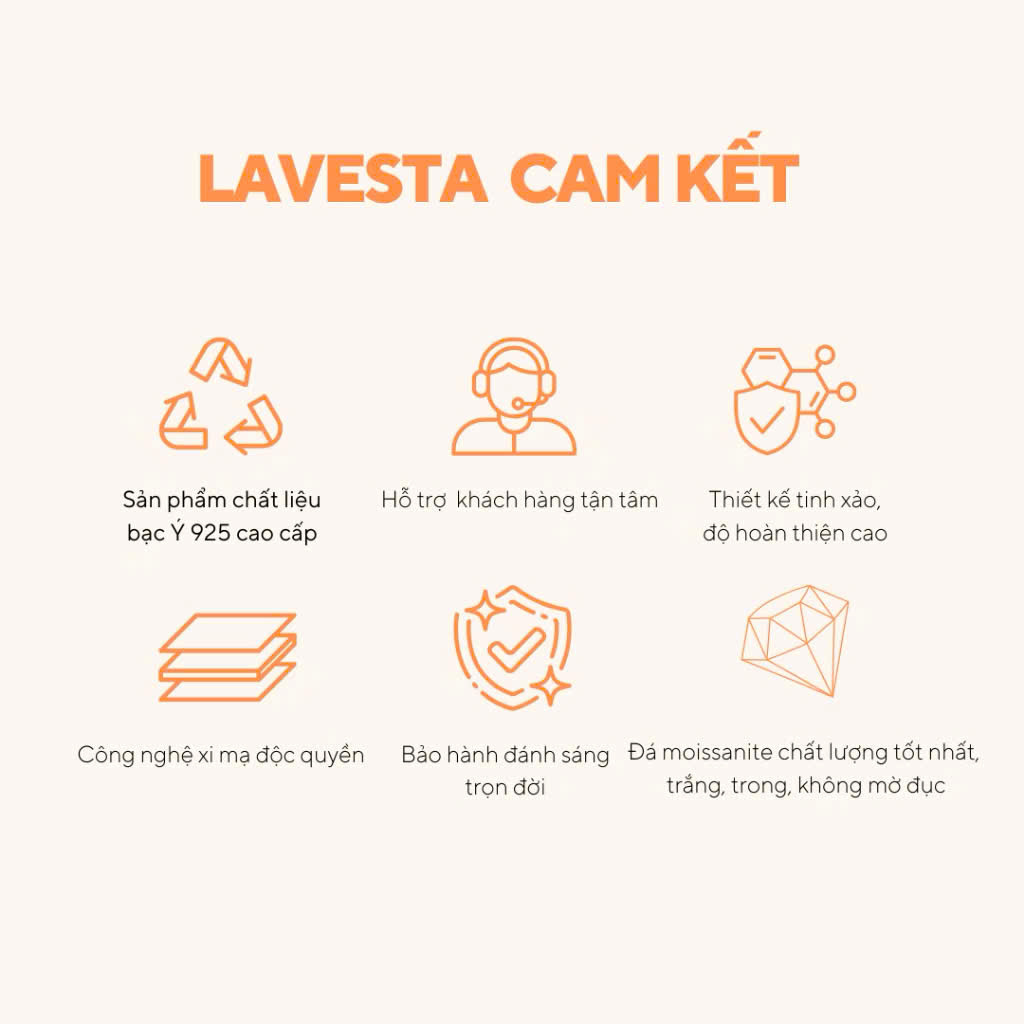 Dây chuyền bạc nữ mạ vàng 14K LAVESTA LAV270 thiết kế cỏ bốn lá mang vẻ đẹp tinh tế, nữ tính