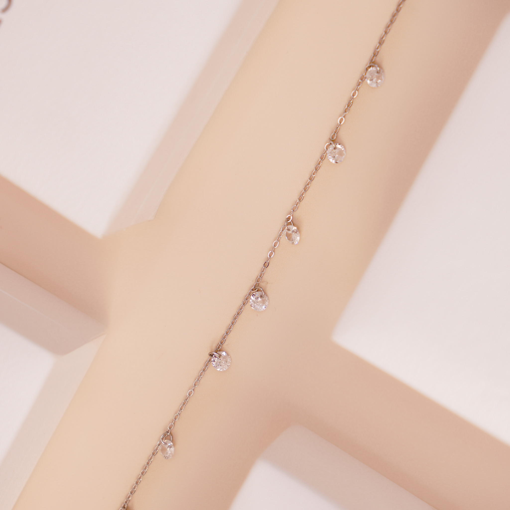 Lắc tay bạc nữ mạ vàng 14K và mạ bạch kim cao cấp LAVESTA LAV217 Gigi thiết kế giọt sáng linh anh cát tường Libertine