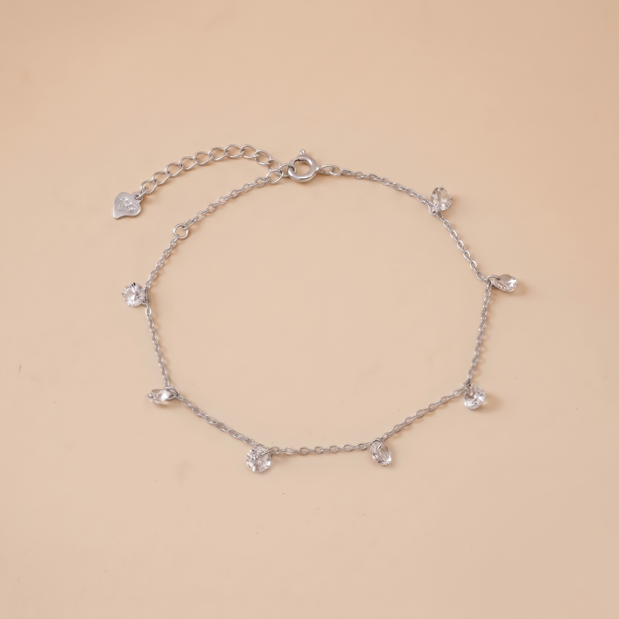 Lắc tay bạc nữ mạ vàng 14K và mạ bạch kim cao cấp LAVESTA LAV217 Gigi thiết kế giọt sáng linh anh cát tường Libertine
