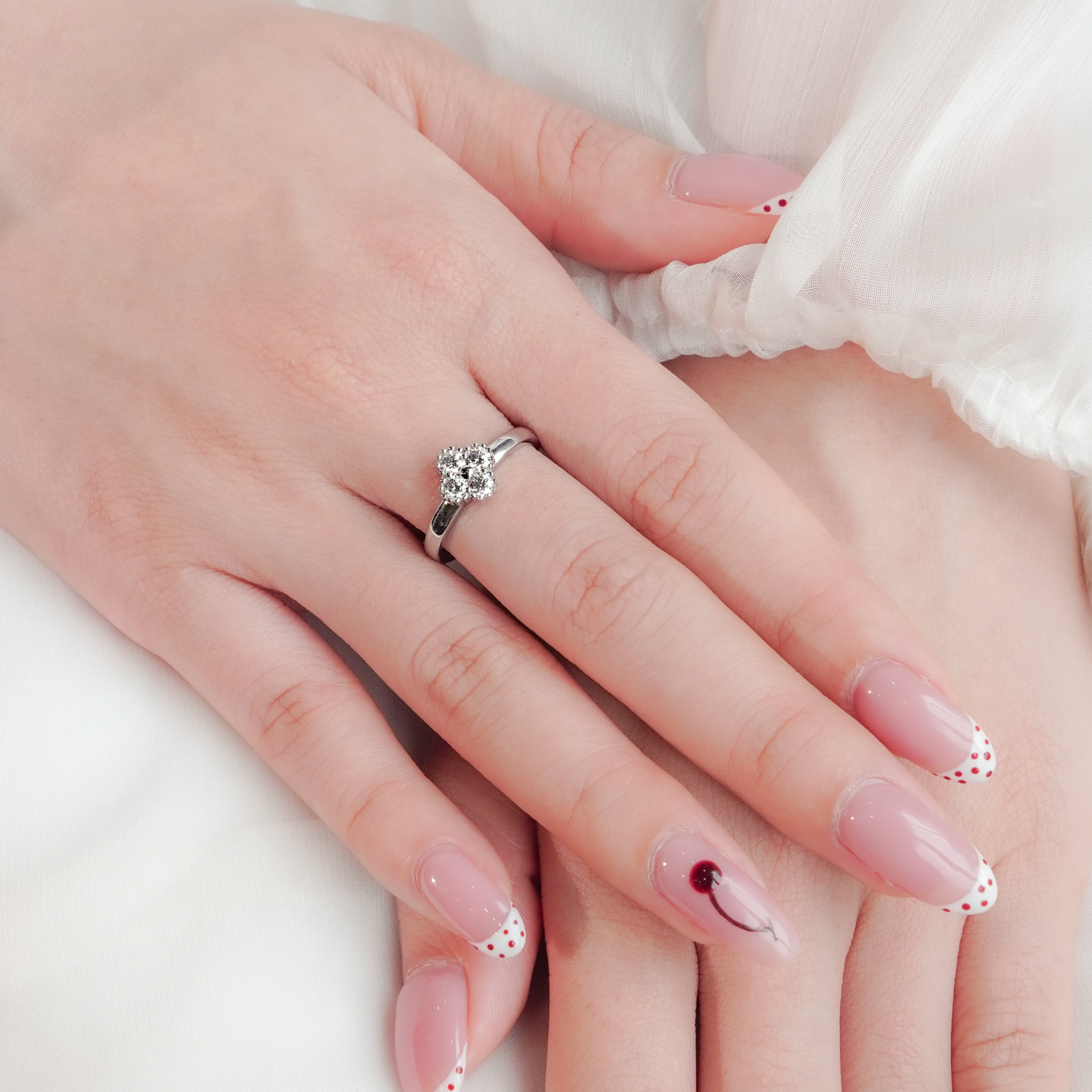 Nhẫn nữ bạc xi bạch kim full đá Moissanite LAVESTA KC157 Mina mang vẻ đẹp may mắn vĩnh cửu