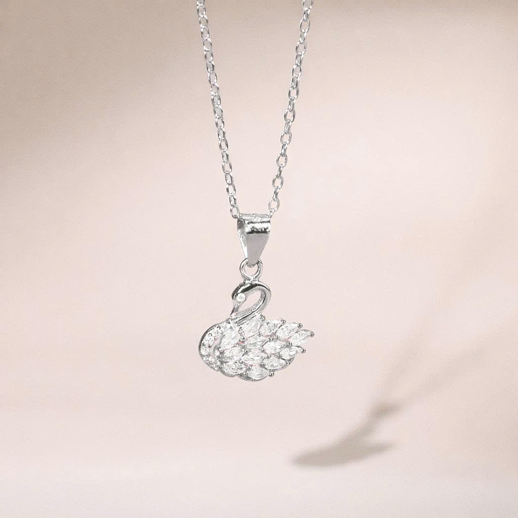 Set quà tặng trang sức dây chuyền bạc mạ vàng hồng 18K và mạ bạch kim cao cấp LAVESTA LAV204 Dear love - Eleanor