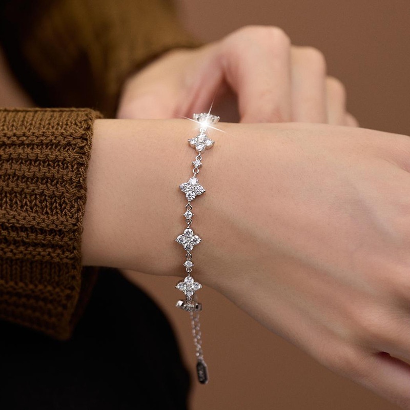 Set quà tặng trang sức lắc tay đá Moissanite 1.2ly LAVESTA KC149 Felicity