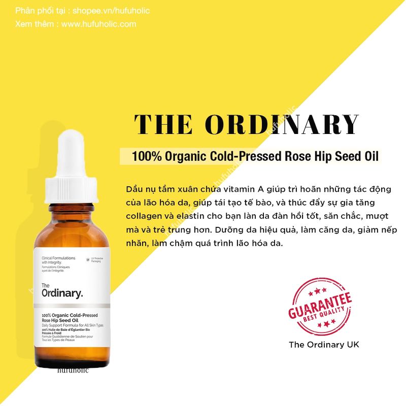 THE ORDINARY - 100% Organic Cold-Pressed Rose Hip Seed Oil