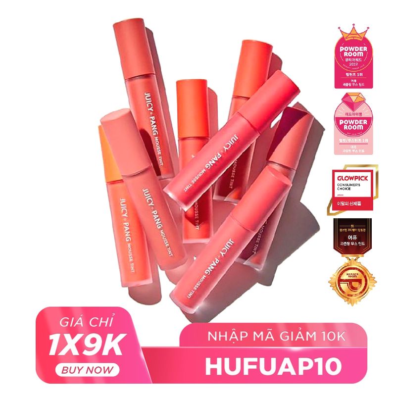 APIEU - Son kem lì mềm môi Juicy Pang mousse tint a'pieu