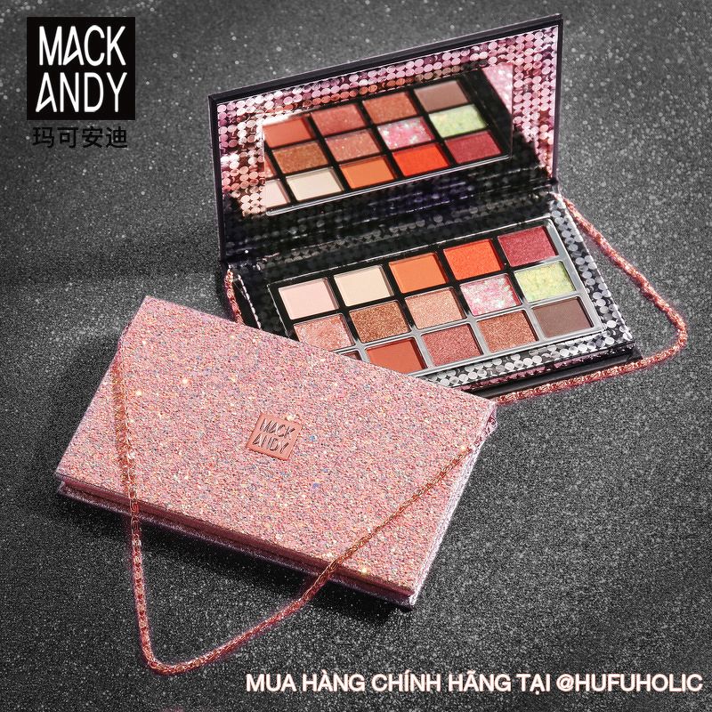 MACK ANDY - Bảng phấn mắt 15 ô Starlight Ambilight Necklace dạng túi xách quai xích