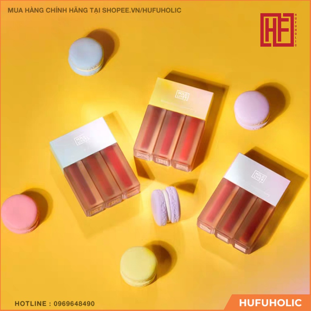 HOLD LIVE - Set 3 son kem Tricolor Fog Matte Lip HL324
