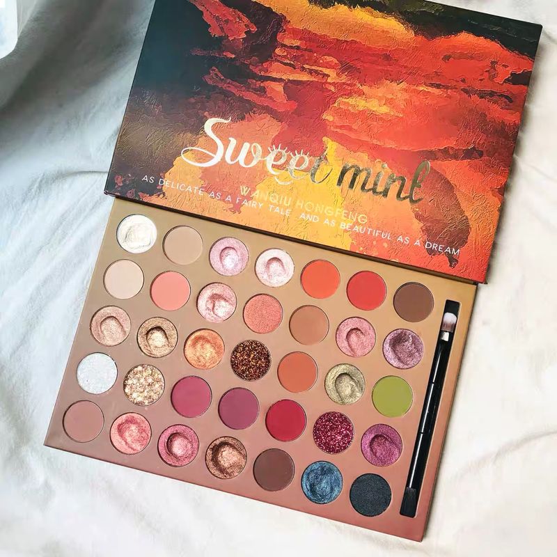 SWEET MINT - Bảng mắt 35 màu kèm cọ