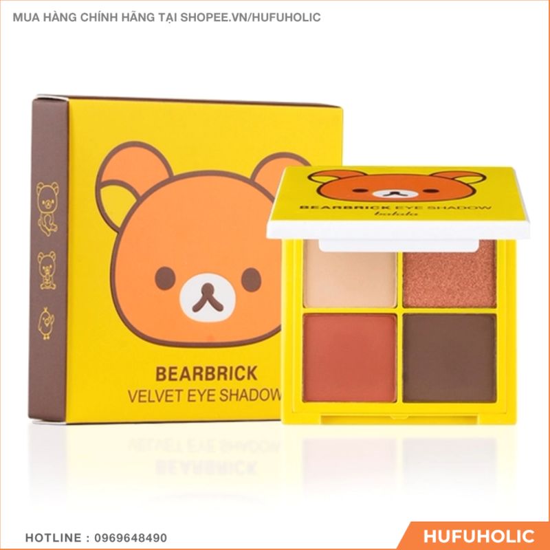 BALALA - Bảng mắt 4 màu Bearbrick velvet eye shadow