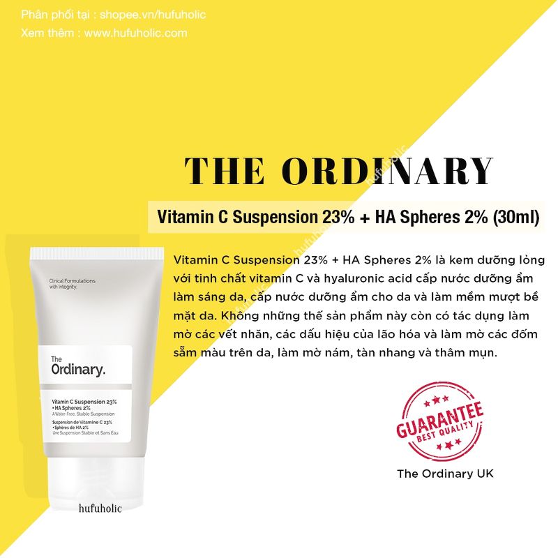 THE ORDINARY - Kem dưỡng Vitamin C Suspension 23% + HA Spheres 2%