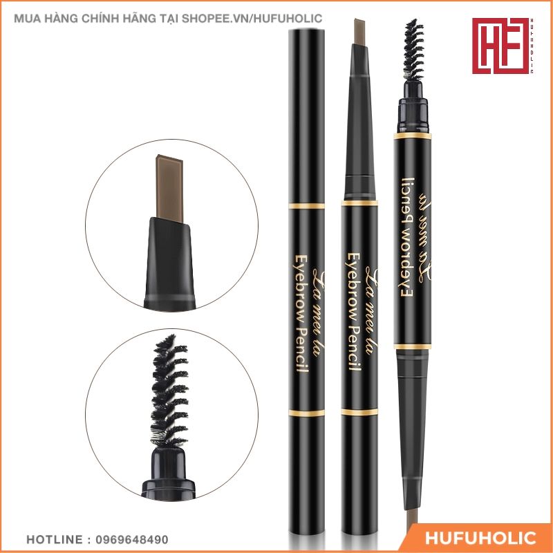 LAMEILA - Chì kẻ mày 2 đầu Rotation Eyebrow Pencil