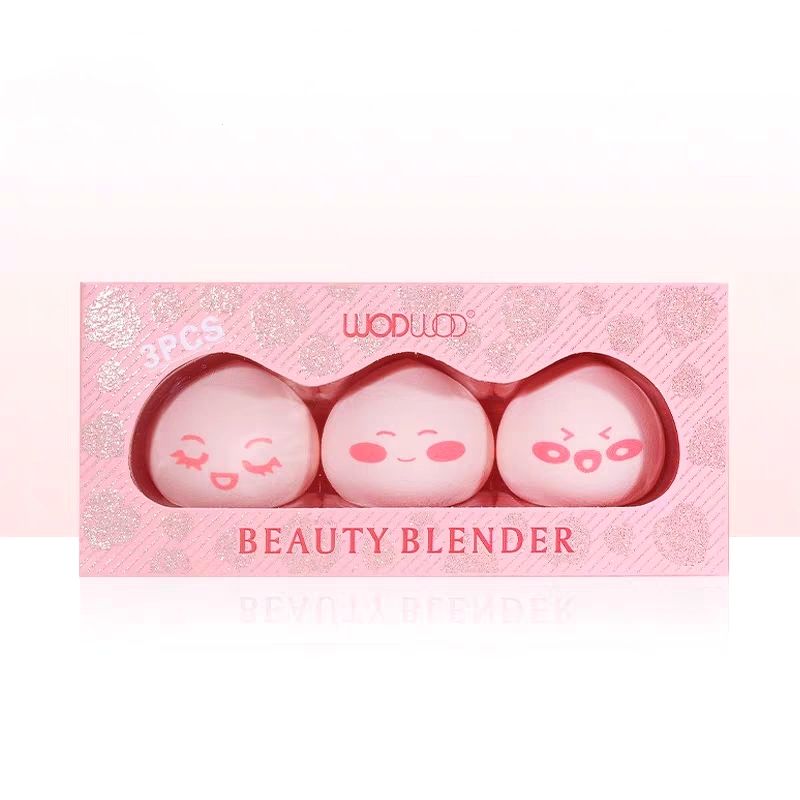 WODWOD - Set 3 mút trang điểm Hồng Đào
