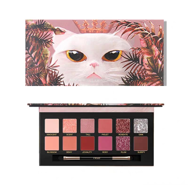 CAI JI - Bảng mắt 12 màu Mezze Makeup - Mèo