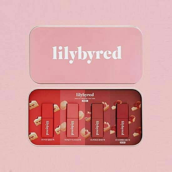 LILYBYRED - Set 4 son kem Mini Kit Mousse Tint Ver