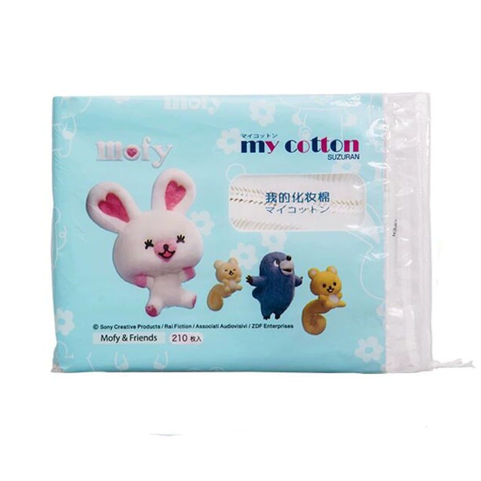 MY COTTON - Bông tẩy trang 2 mặt 3 lớp gói 210 miếng