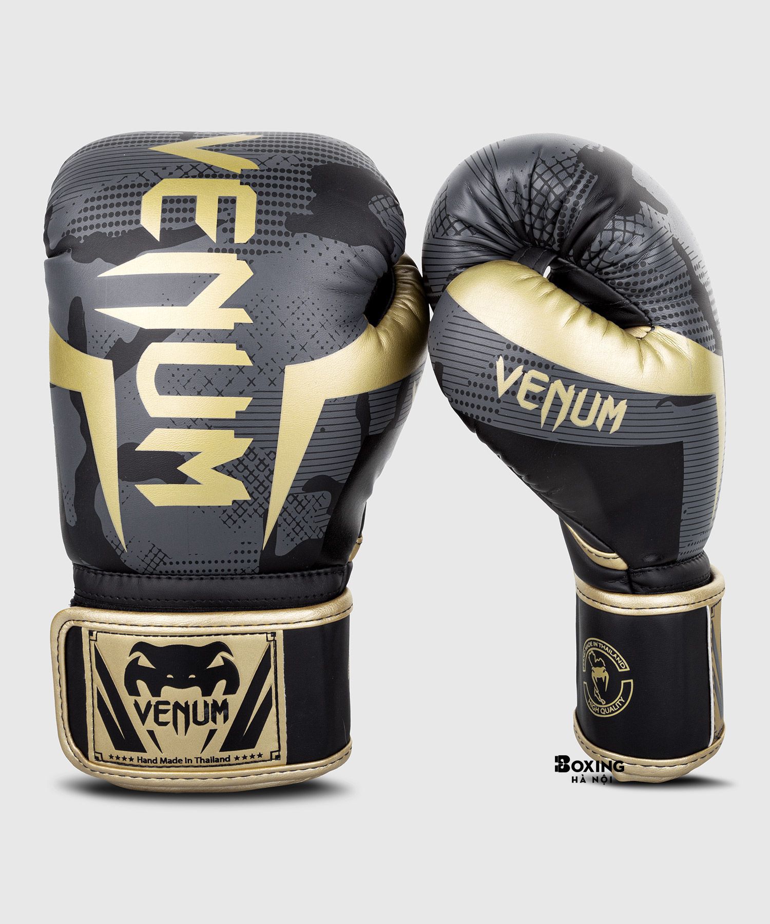 GĂNG TAY BOXING VENUM ELITE - CAMO SẪM / GOLD