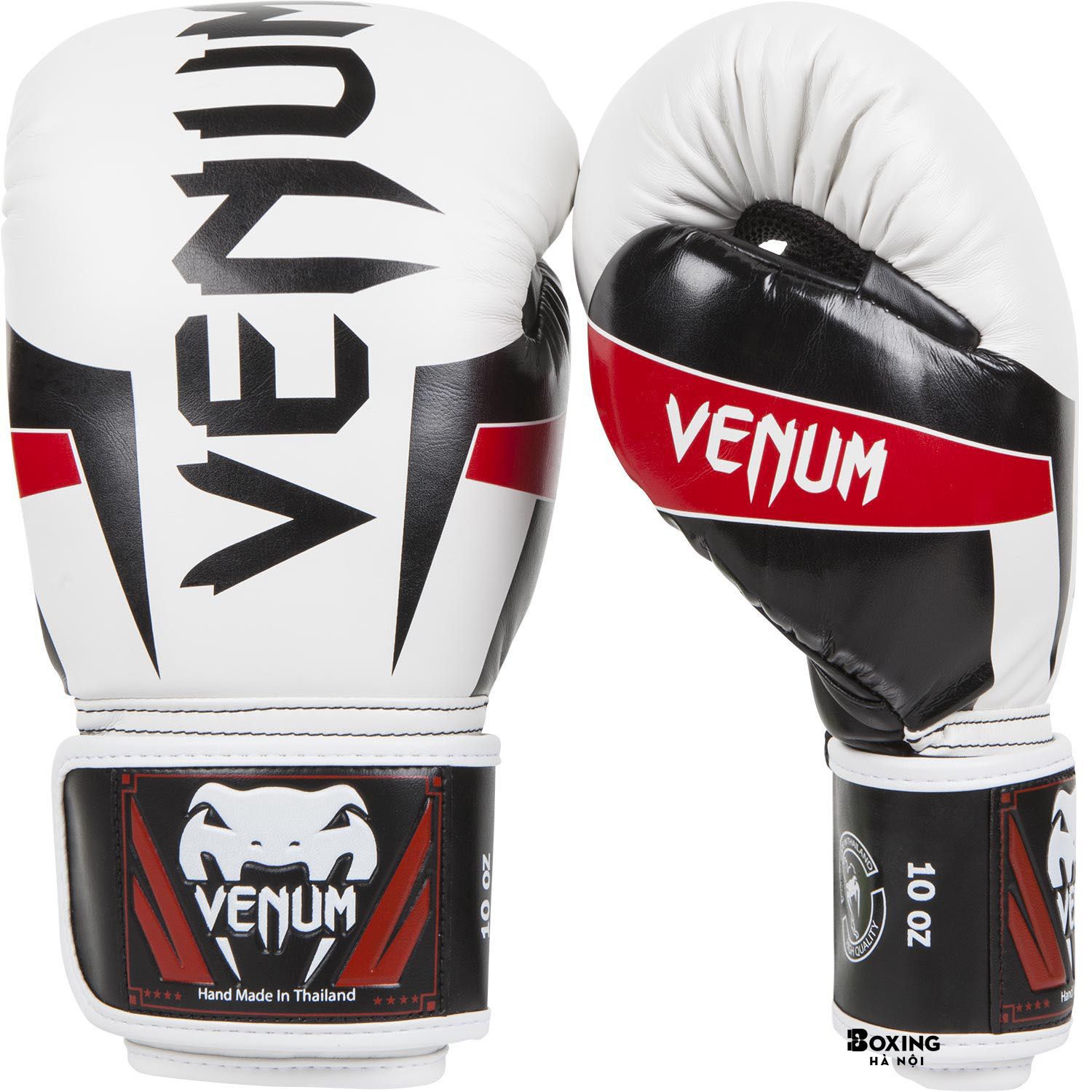 GĂNG TAY BOXING VENUM ELITE - TRẮNG / ĐEN / ĐỎ