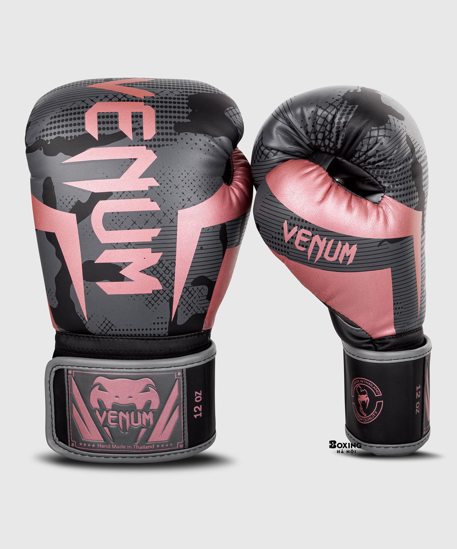 GĂNG TAY BOXING VENUM ELITE - ĐEN / VÀNG HỒNG