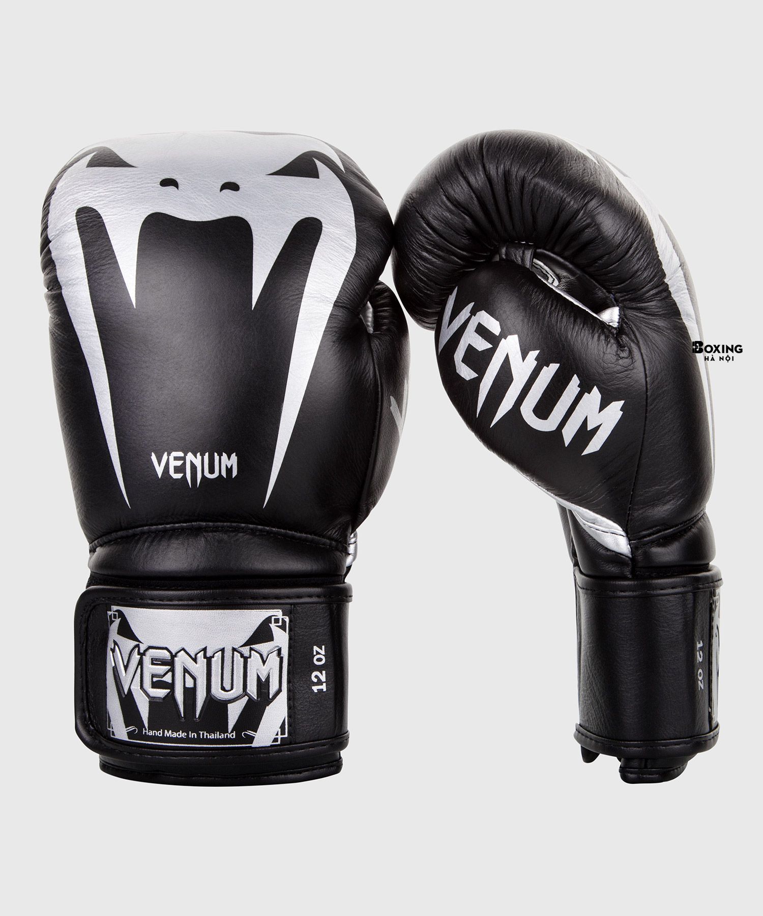 GĂNG TAY BOXING VENUM GIANT 3.0 - DA NAPPA - ĐEN / BẠC