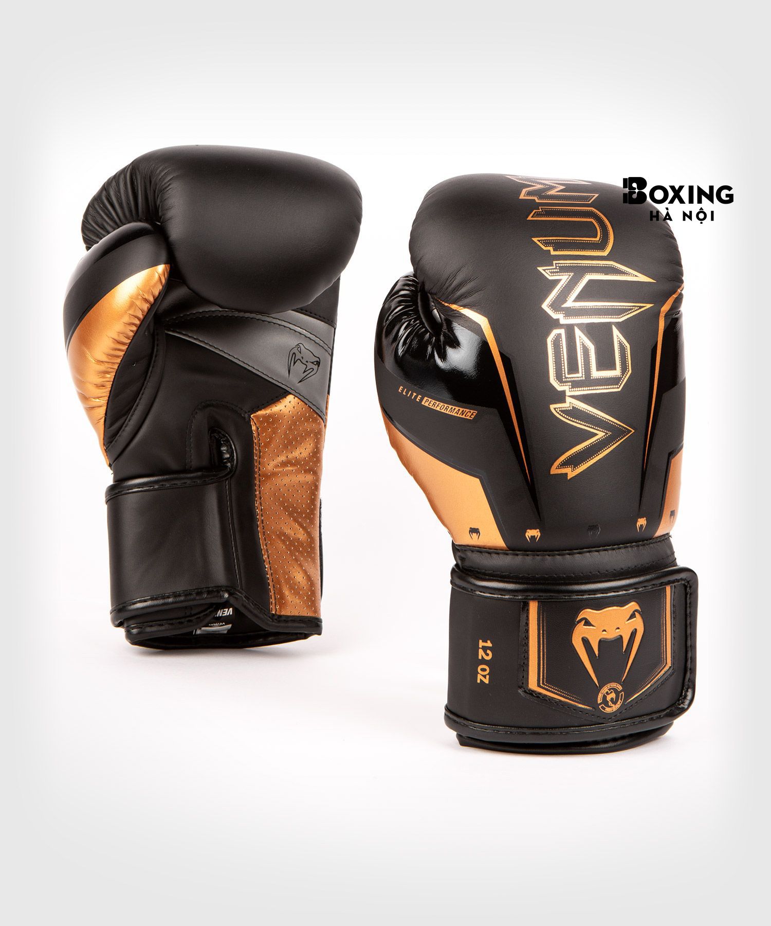 GĂNG TAY BOXING VENUM ELITE EVO - ĐEN / ĐỒNG