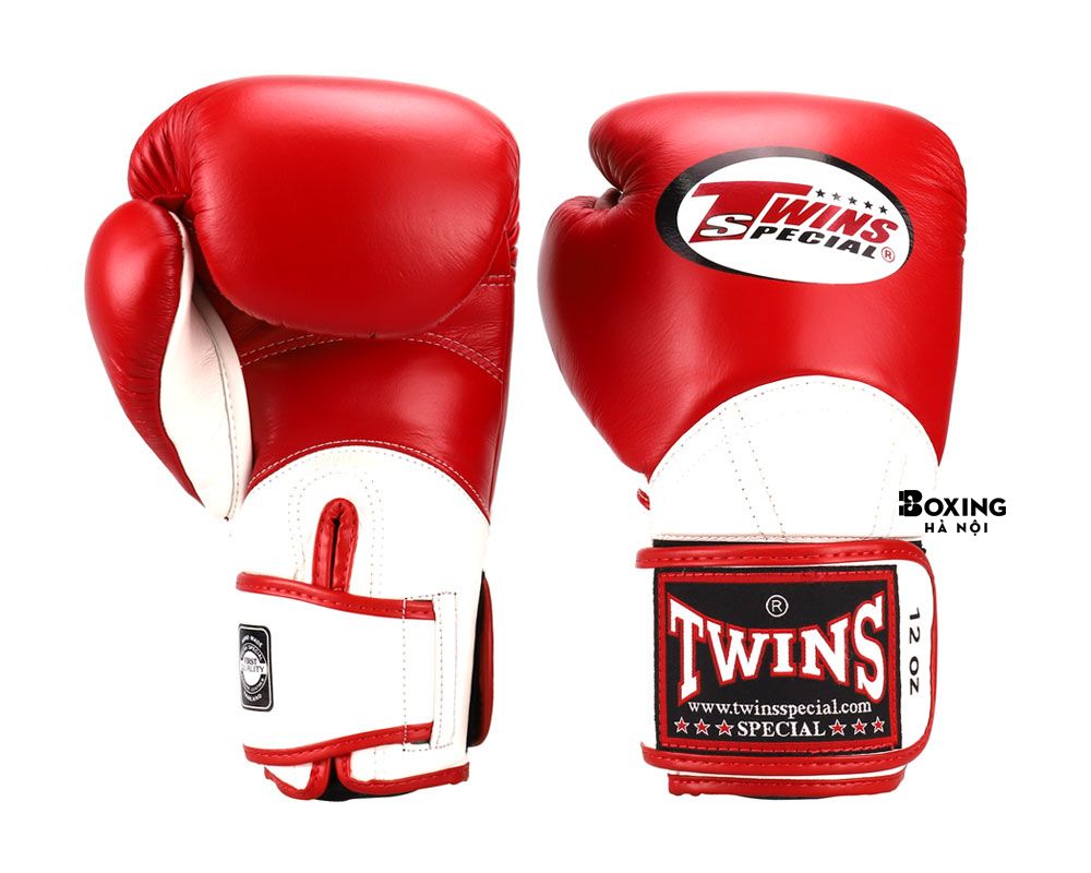 GĂNG TAY BOXING TWINS HỖ TRỢ CỔ TAY - ĐỎ / TRẮNG