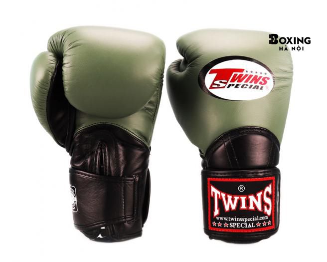 GĂNG TAY BOXING TWINS HỖ TRỢ CỔ TAY - XANH BỘ ĐỘI / XANH BỘ ĐỘI