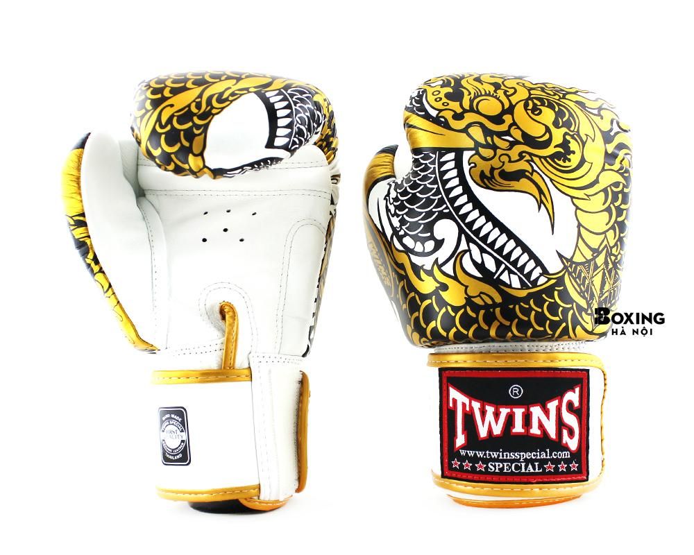 GĂNG TAY BOXING TWINS NAGAS GOLD / TRẮNG