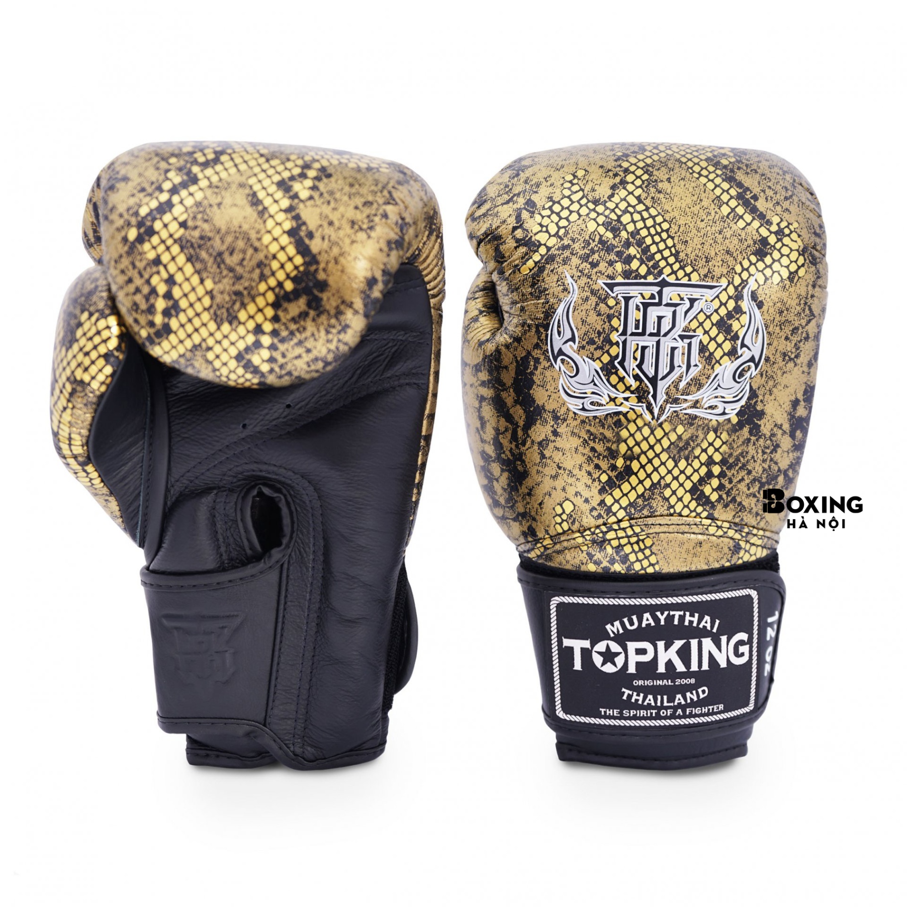 GĂNG TAY BOXING TOPKING SUPER SNAKE ĐEN/GOLD