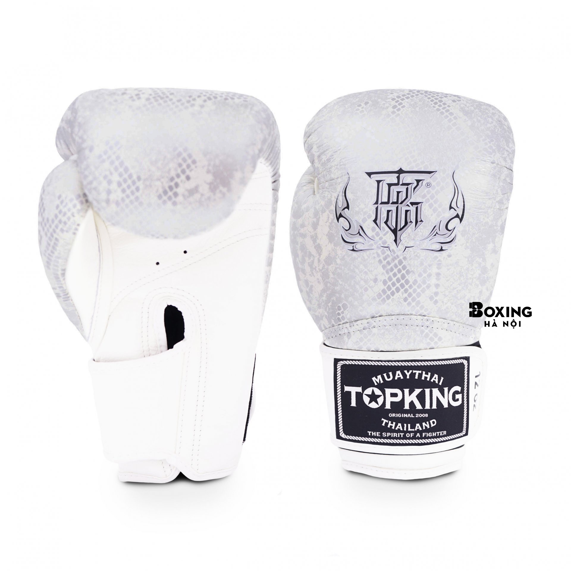 GĂNG TAY BOXING TOPKING SUPER SNAKE TRẮNG/BẠC