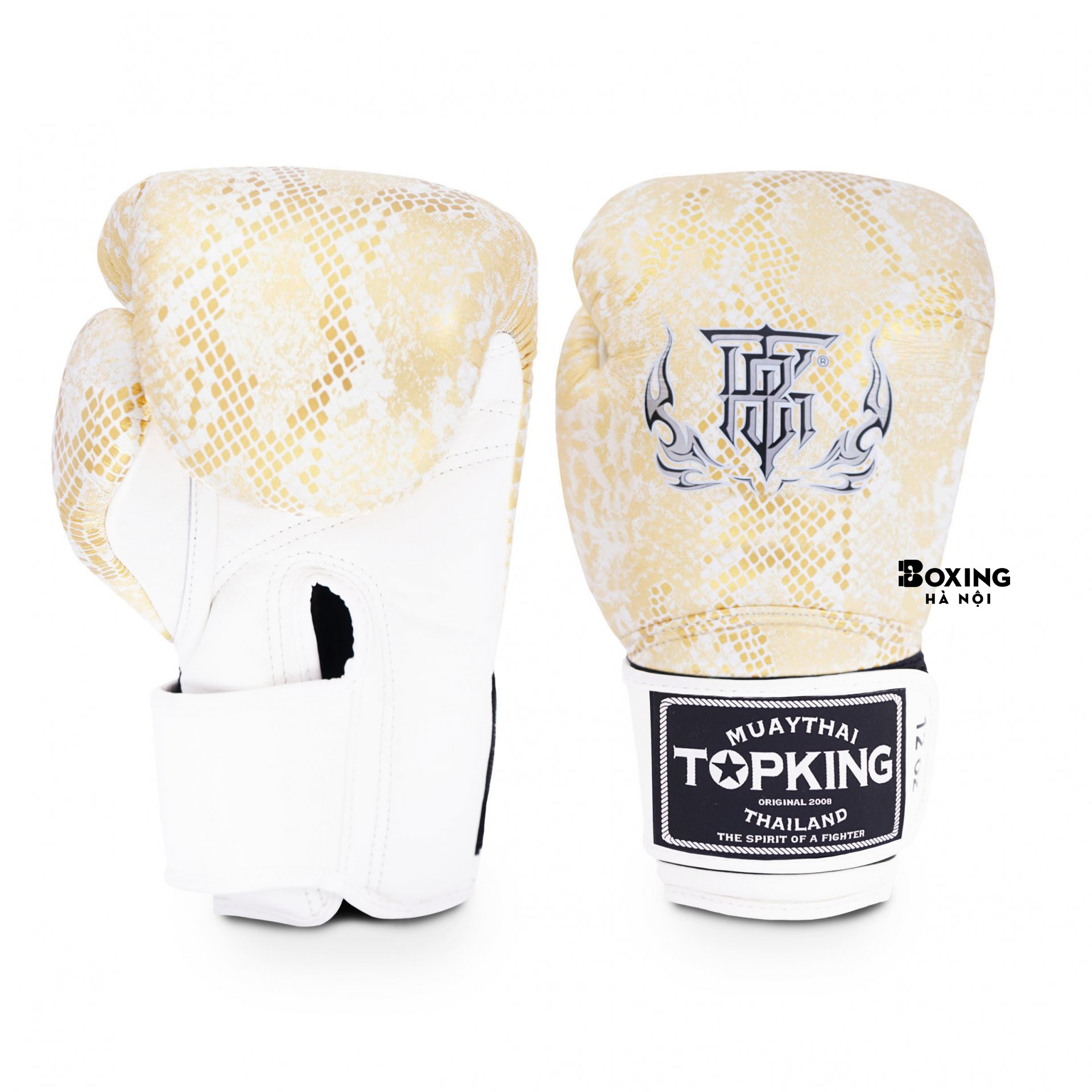 GĂNG TAY BOXING TOPKING SUPER SNAKE TRẮNG/GOLD