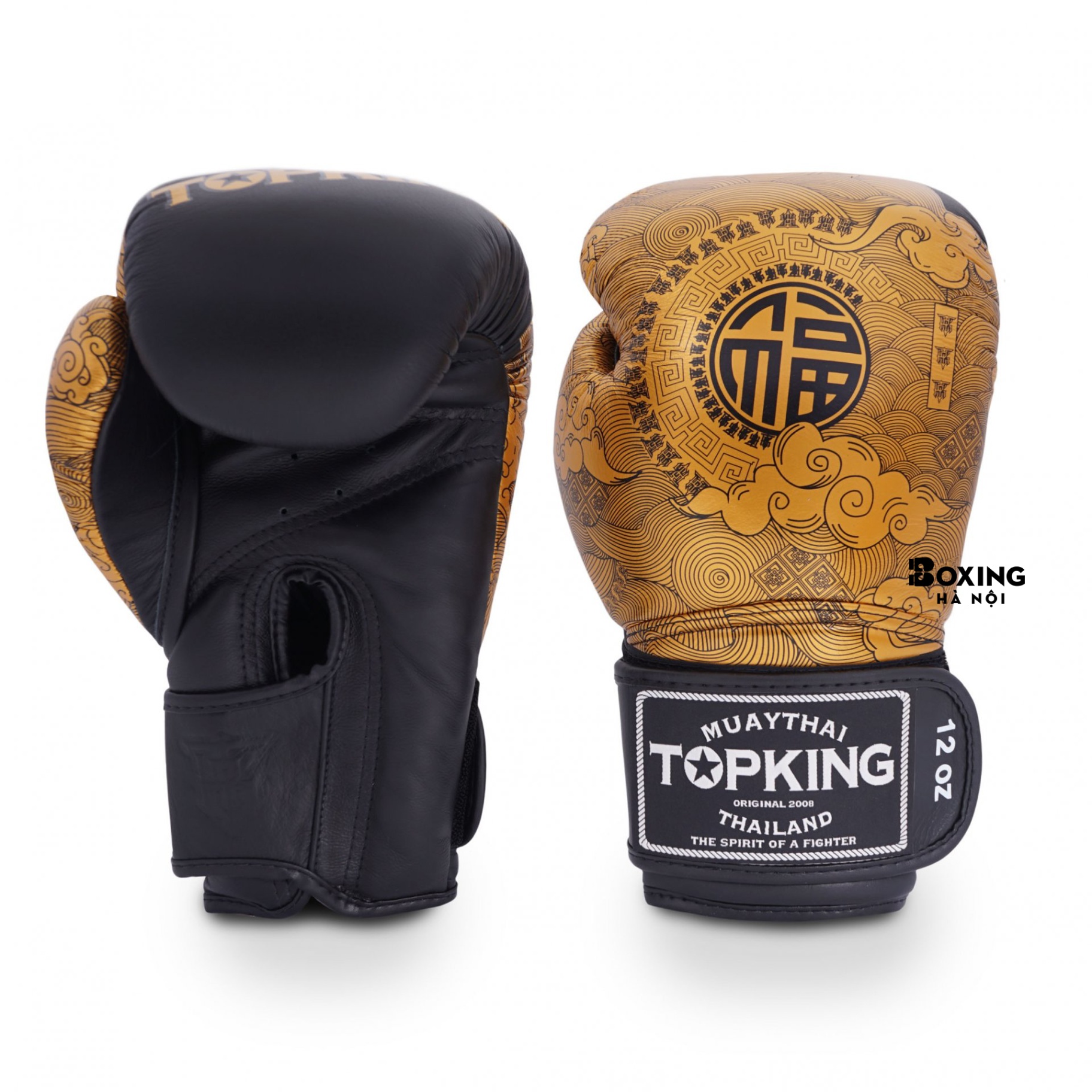 GĂNG TAY BOXING TOPKING HAPPINESS CHINESE ĐEN