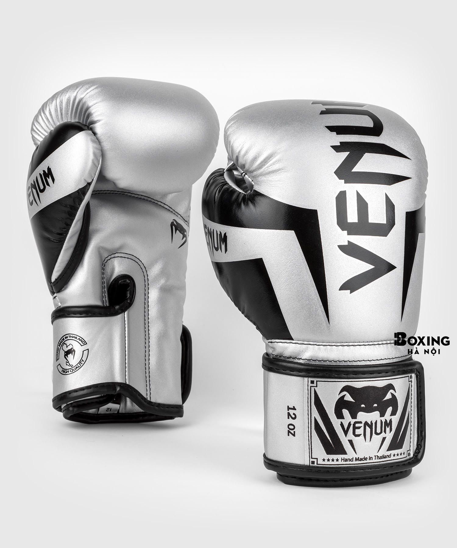 GĂNG TAY BOXING VENUM ELITE - BẠC / ĐEN