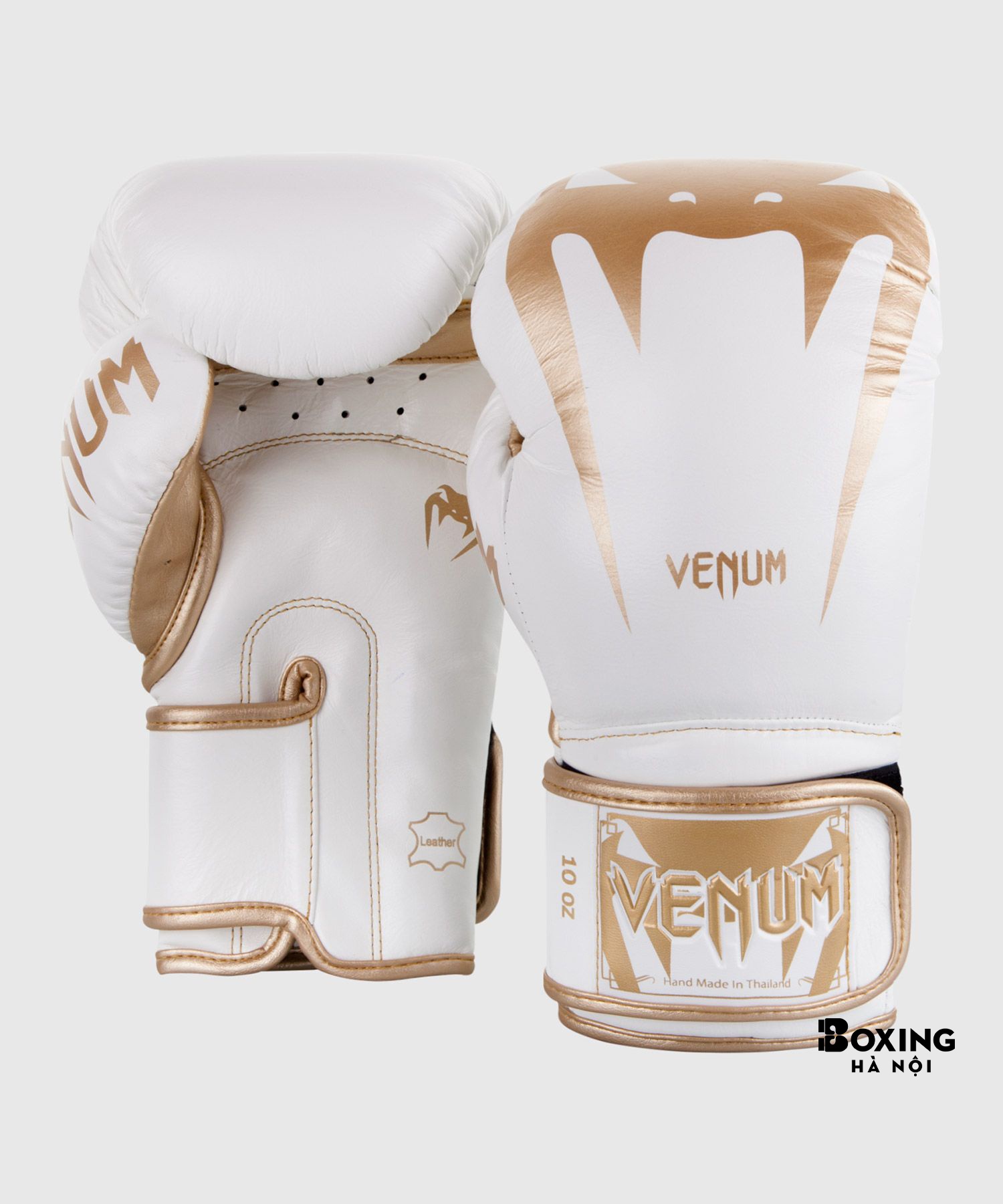 GĂNG TAY BOXING VENUM GIANT 3.0 - DA NAPPA - TRẮNG / VÀNG