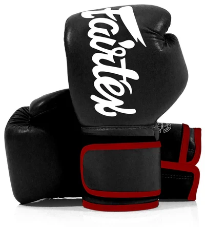 GĂNG TAY BOXING FAIRTEX MICROFIBER ĐEN / ĐỎ