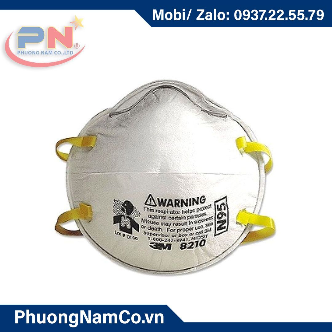 3M 8210 dust mask, disposable, helps protect against oil-free particles