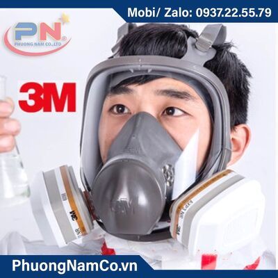 3M Respirator Mask 6800, Full Facepiece Gas Mask Reusable Professional Breathing Protection Against Dust,Chemicals,Pesticide and Organic Vapors, Perfect for Painters and DIY Project