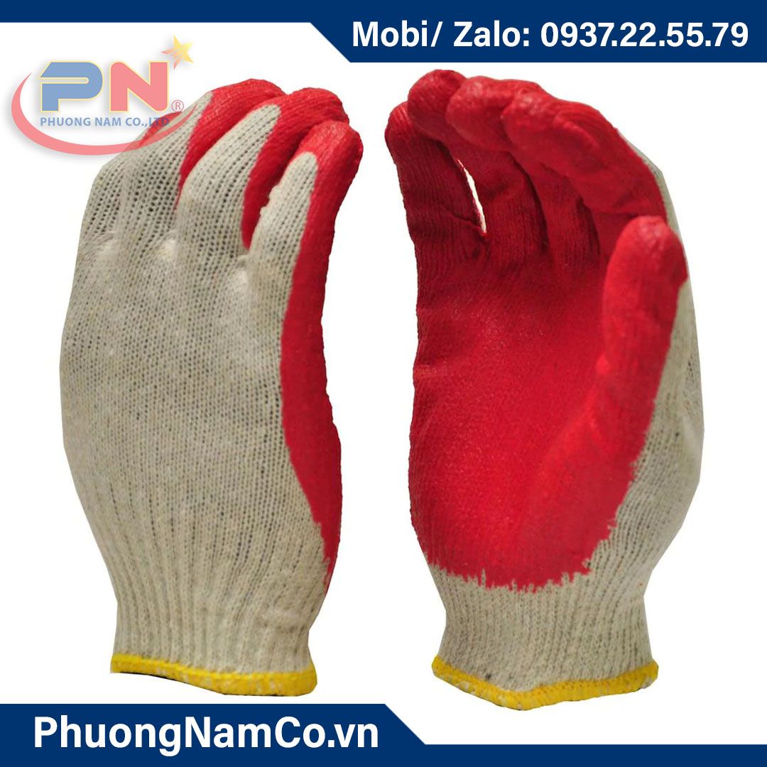 Red Painted Wool Gloves Grip Protection Work Gloves Men Women BBQ Thicker Industry Knitted Cut Repair Gloves Durable String Knit Light Weight for Work Safety Thick Cotton