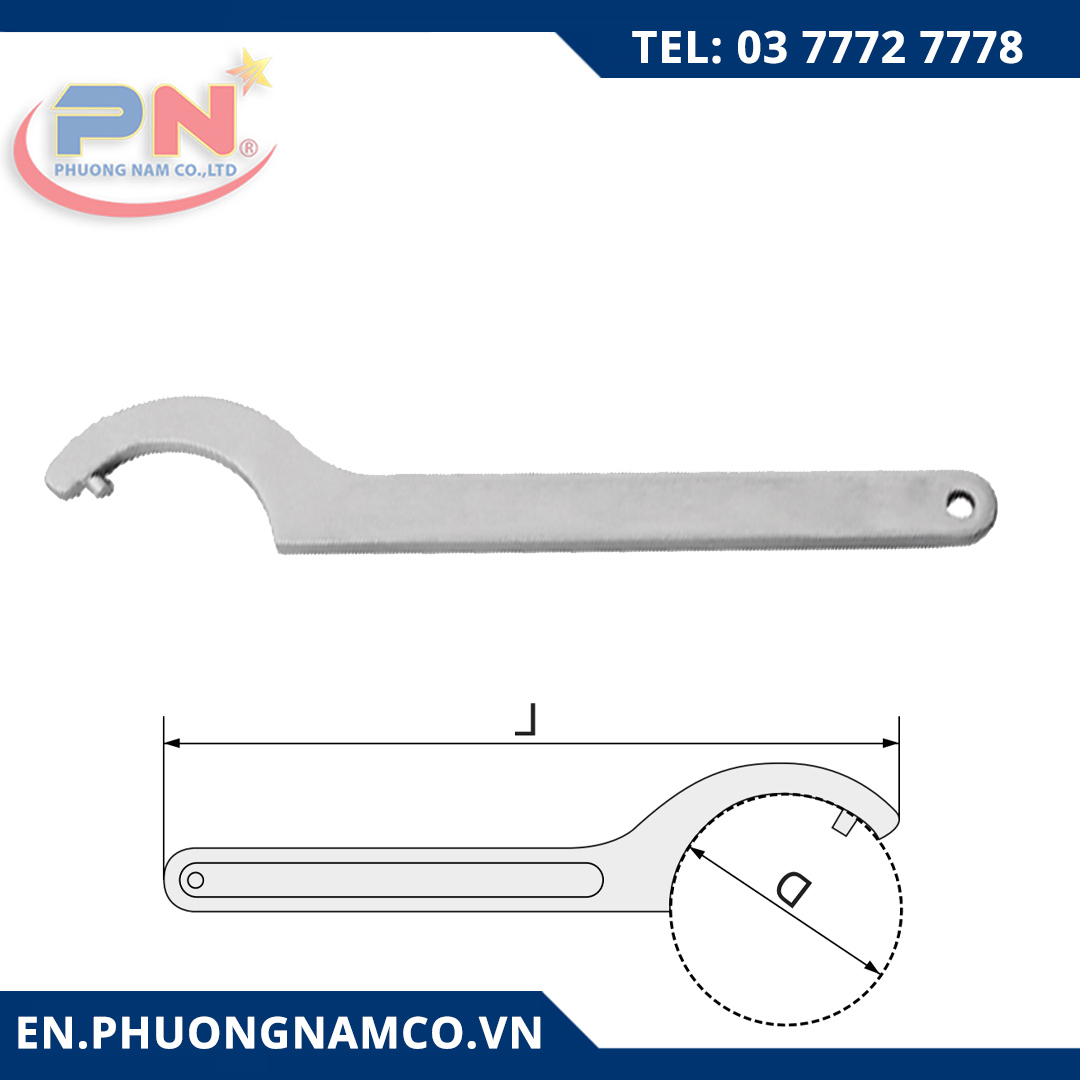 Stainless Hook Pin Wrench ST8124A