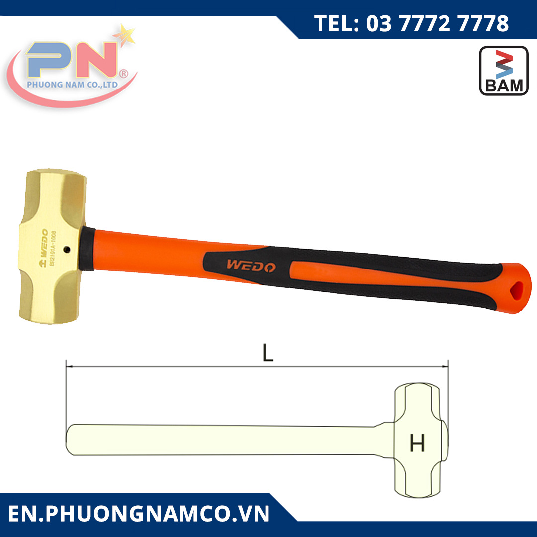 Sledge Brass Hammer ( German Type ) BR2104B-1002