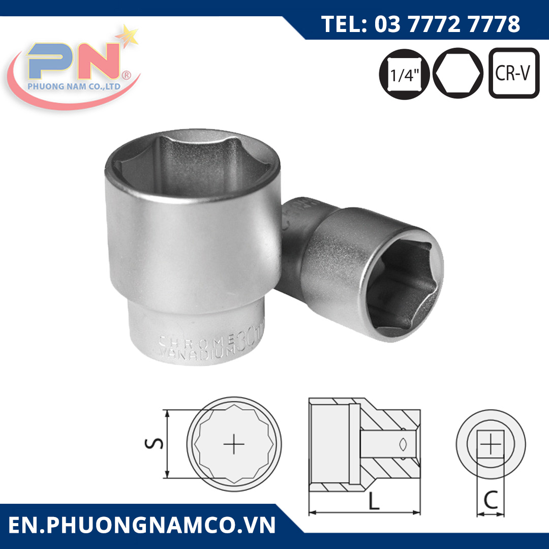 1/4'' Dr. 6pt Socket WD101