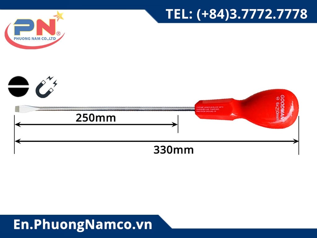 Goodman-Slotted-Screwdriver-6x250mm