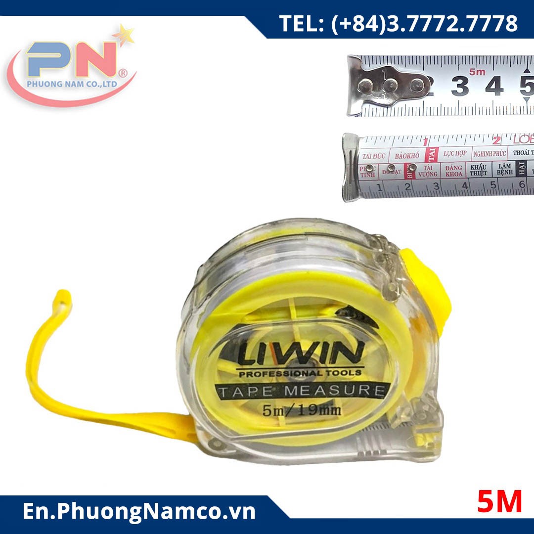 Liwin Tape Measure 5m/19mm 2 Side