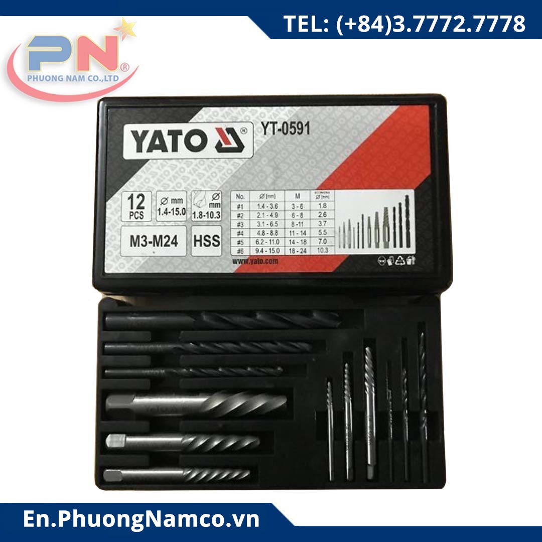 Screw Extractor Set 12pcs YT-0591