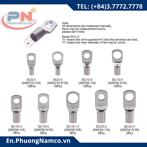 SC95 Tinned Copper Cable Lugs