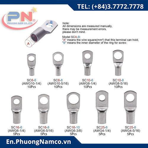 SC70 Tinned Copper Cable Lugs