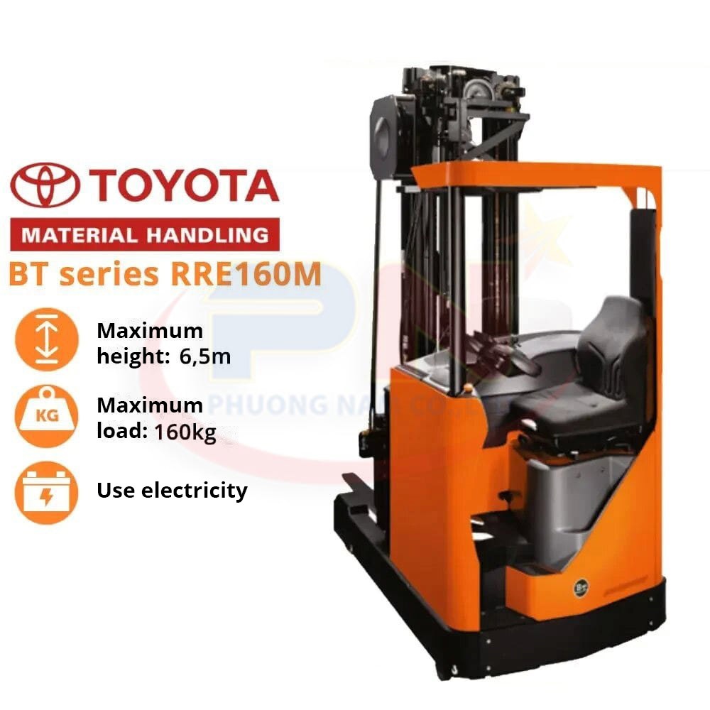 Reach Truck Rental, 1.6 Ton Sit-Drive Electric Forklift BT RRE 160E