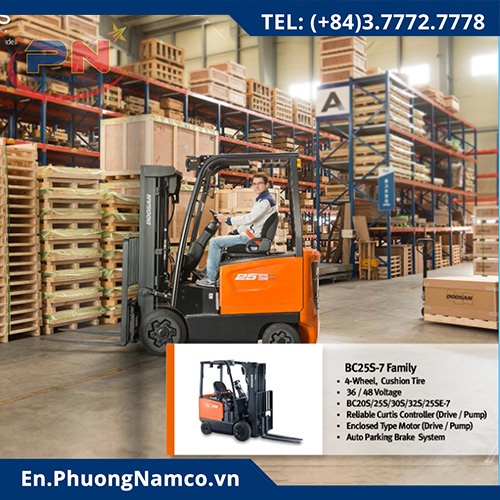 For Rental DOOSAN 25SE-7 Electric Forklift - 25 Ton