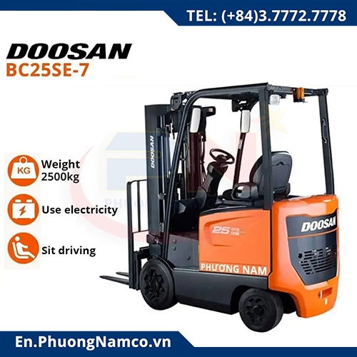 For Rental DOOSAN 25SE-7 Electric Forklift - 25 Ton