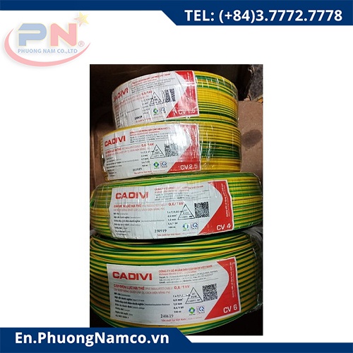 Cadivi CV-1,5(E) Soft Electrical Wire - 0.6/1kV Yellow Green