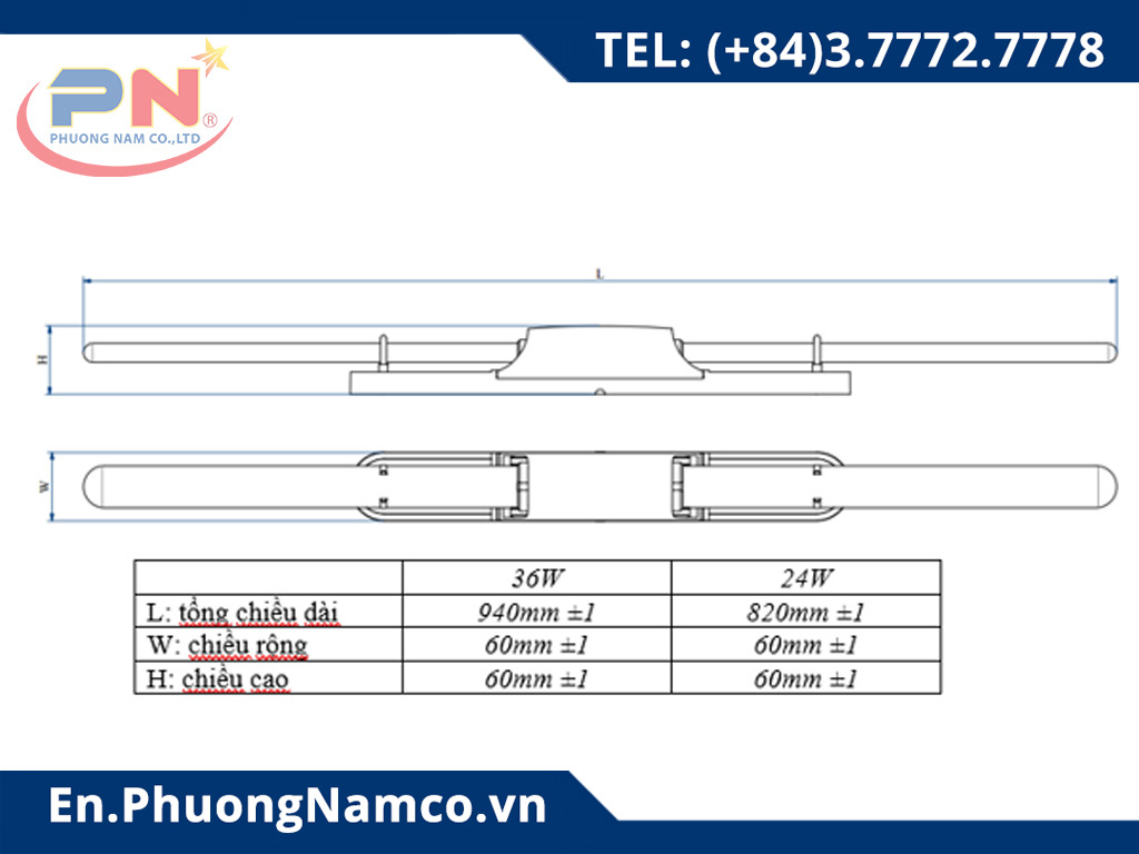 DOUBLEWING DW 236D 2x36W Dien Quang