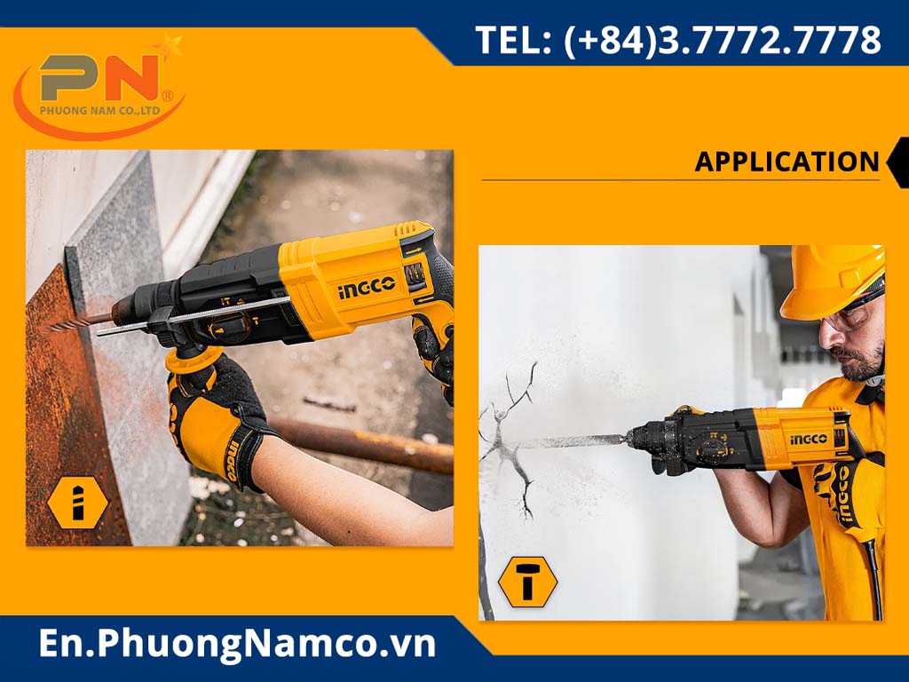 INGCO-Rotary-Hammer-Drill-28mm-950w-RGH9528-application